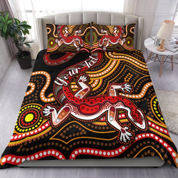 (Custom Personalised) Aboriginal Art Lizard Bedding Set You Are Number One LT13