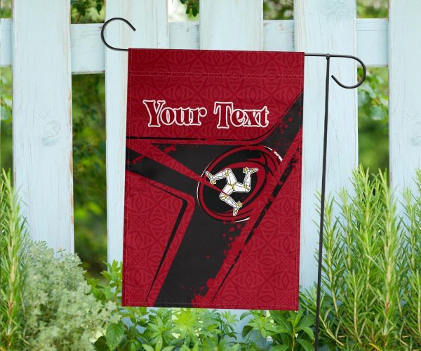 (Custom Text) Isle Of Man Rugby Personalised Flag - Isle Of Man Rugby