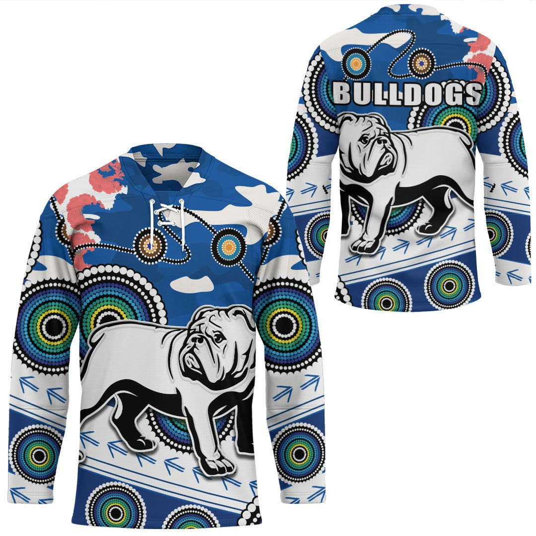 VibeHoodie Jersey - Canterbury-Bankstown Bulldogs Anzac Day - Rugby Team Hockey Jersey