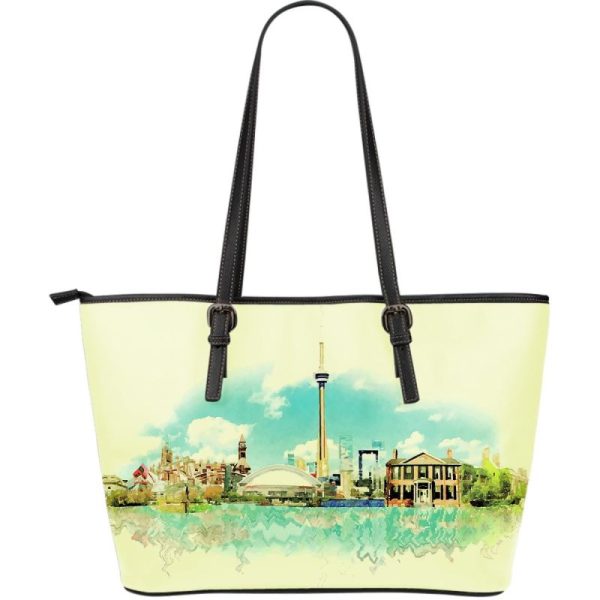 Canada Toronto Large Leather Tote Bag