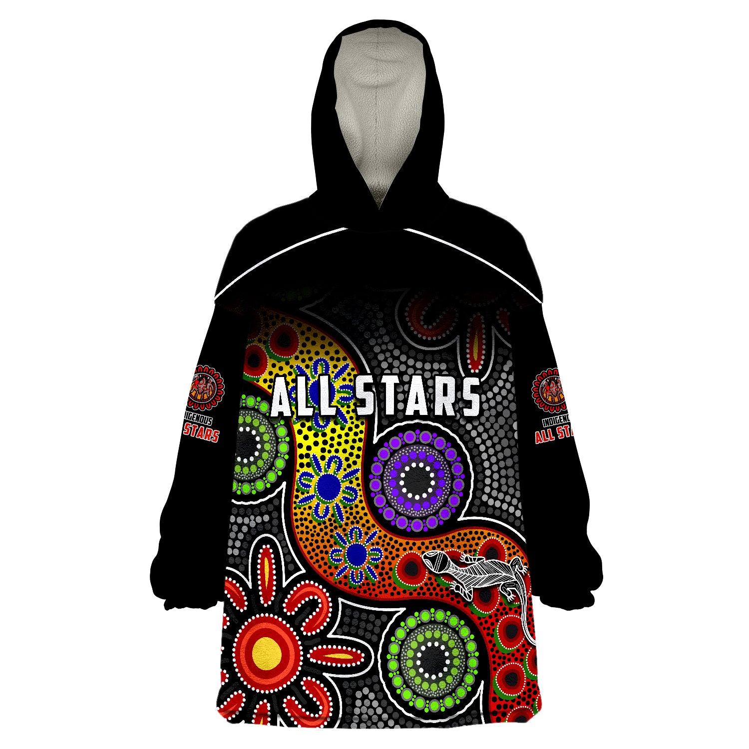 All Stars Christmas Indigenous Dreamtime Wearable Blanket Hoodie LT13