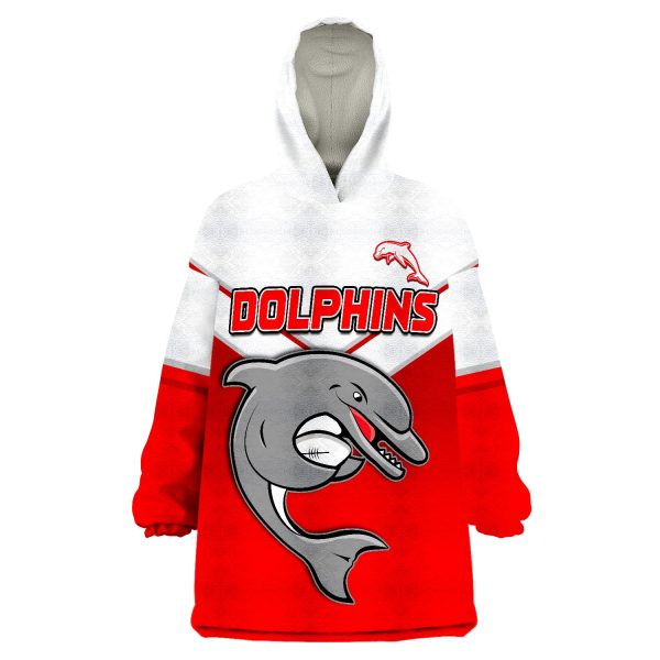 Dolphins Rugby Simple Style New History Wearable Blanket Hoodie LT13