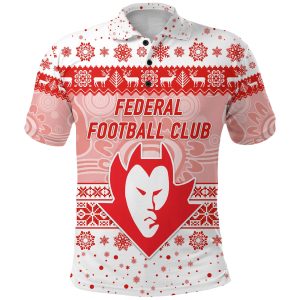 (Custom Personalised) Federal Football Club Polo Shirt Christmas Simple Style - White LT8