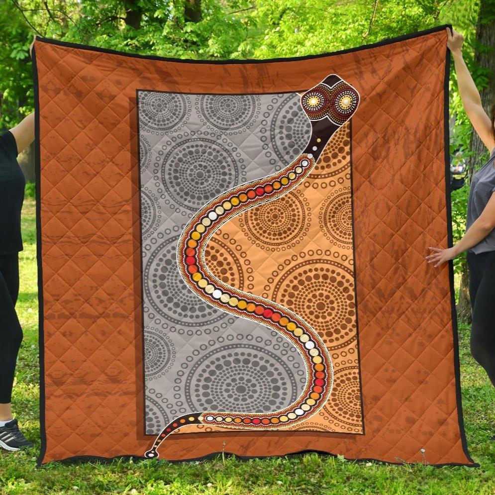 Aboriginal Premium Quilt , Indigenous Snake