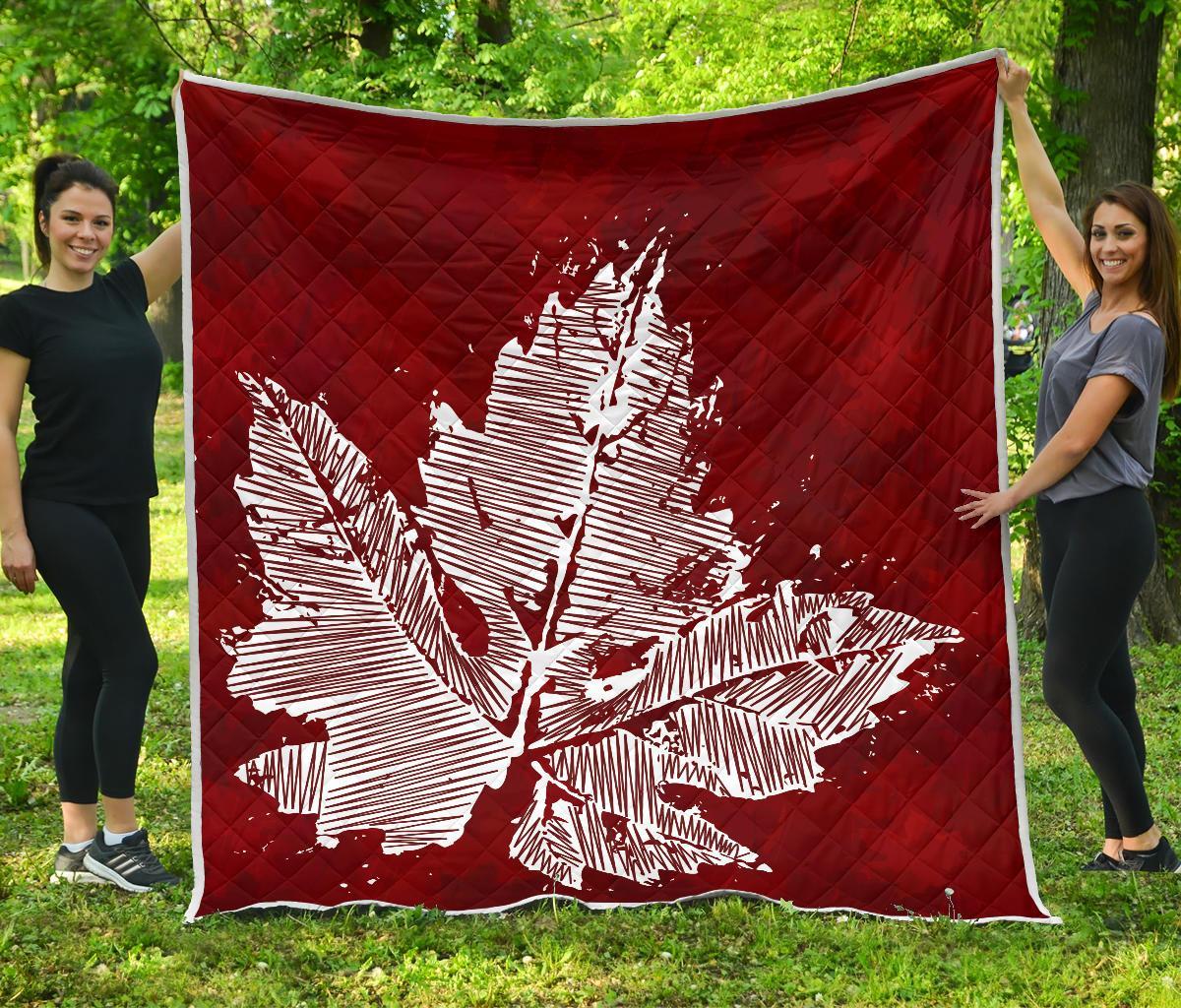 Canada Maple Leaf Premium Quilt (Red)