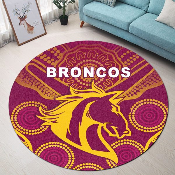 Broncos Indigenous Round Carpet LT13
