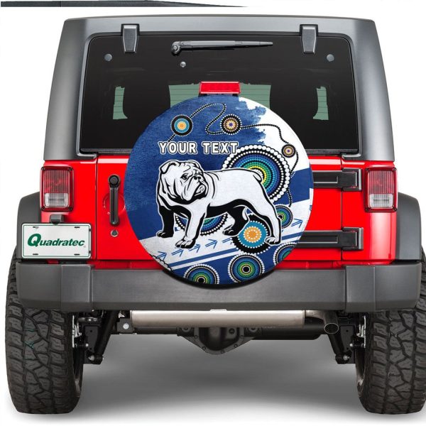 VibeHoodie Tire - (Custom) Canterbury-Bankstown Bulldogs Grunge Indigenous - Rugby Team Spare Tire Cover