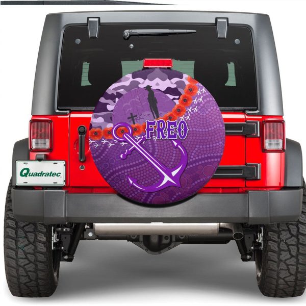 VibeHoodie Tire - Fremantle Dockers Indigenous Violet Camo - Football Team Spare Tire Cover