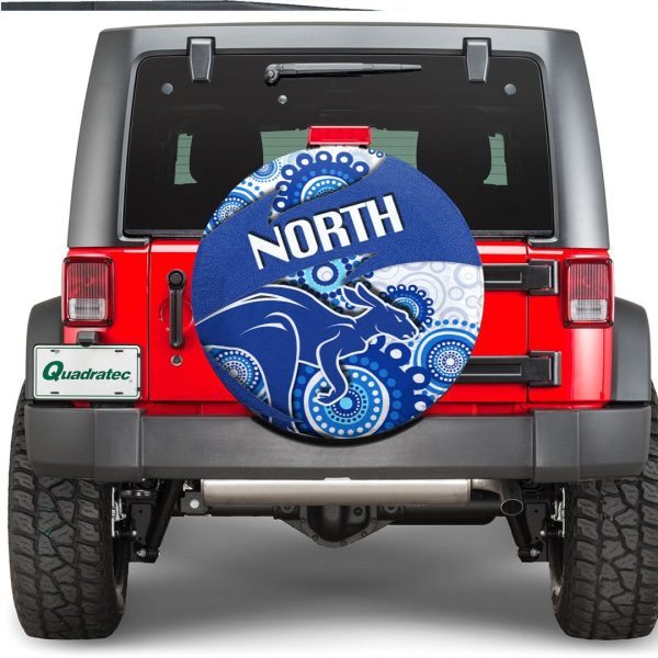 VibeHoodie Tire - North Melbourne Kangaroos Indigenous - Football Team Spare Tire Cover