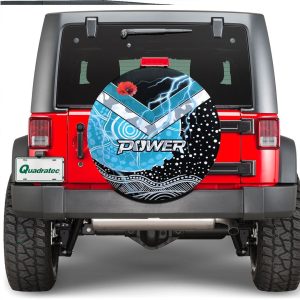 VibeHoodie Tire - Port Adelaide Power Anzac Day - Football Team Spare Tire Cover